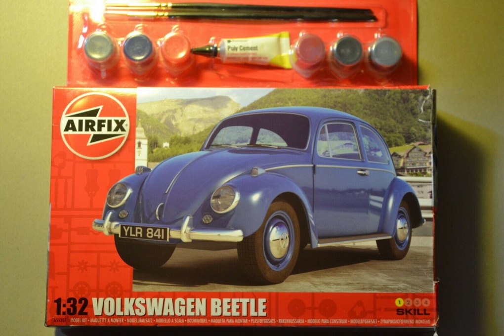 Slotcars66 Volkswagen Beetle 1/32nd scale Airfix plastic model kit -  